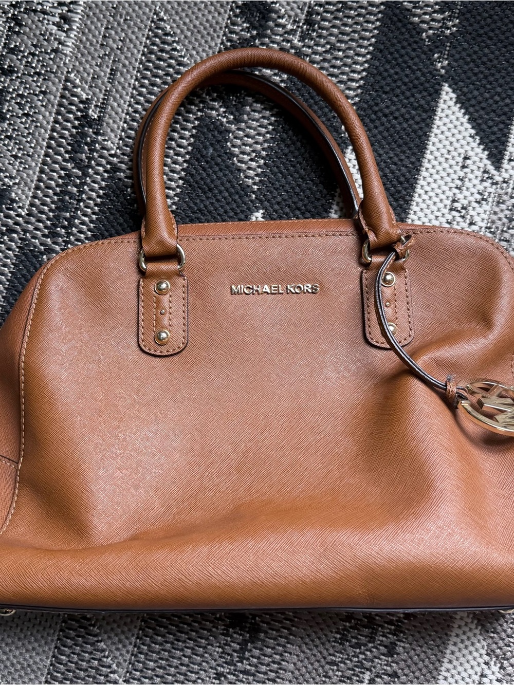 Michael Kors Cognac Saffiano Leather Satchel